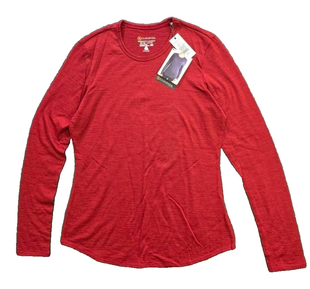 Cloudveil 100% Merino Wool Baselayer top Medium Outdoor Top Long Sleeve A011122